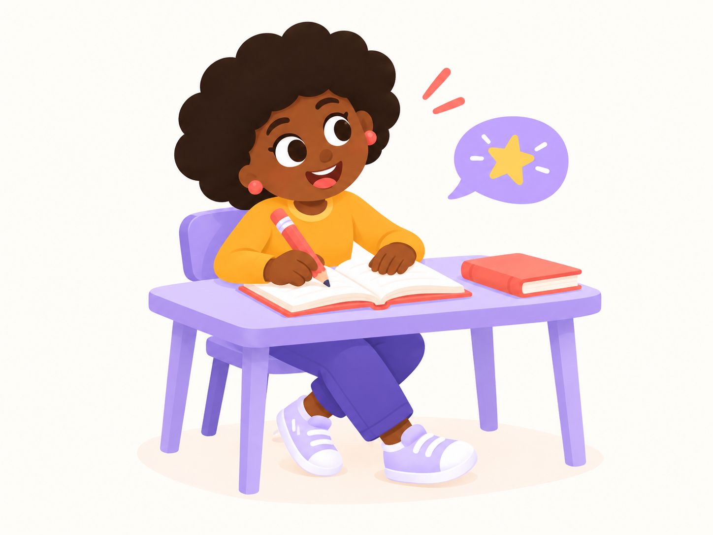 Ama écrit à son bureau
