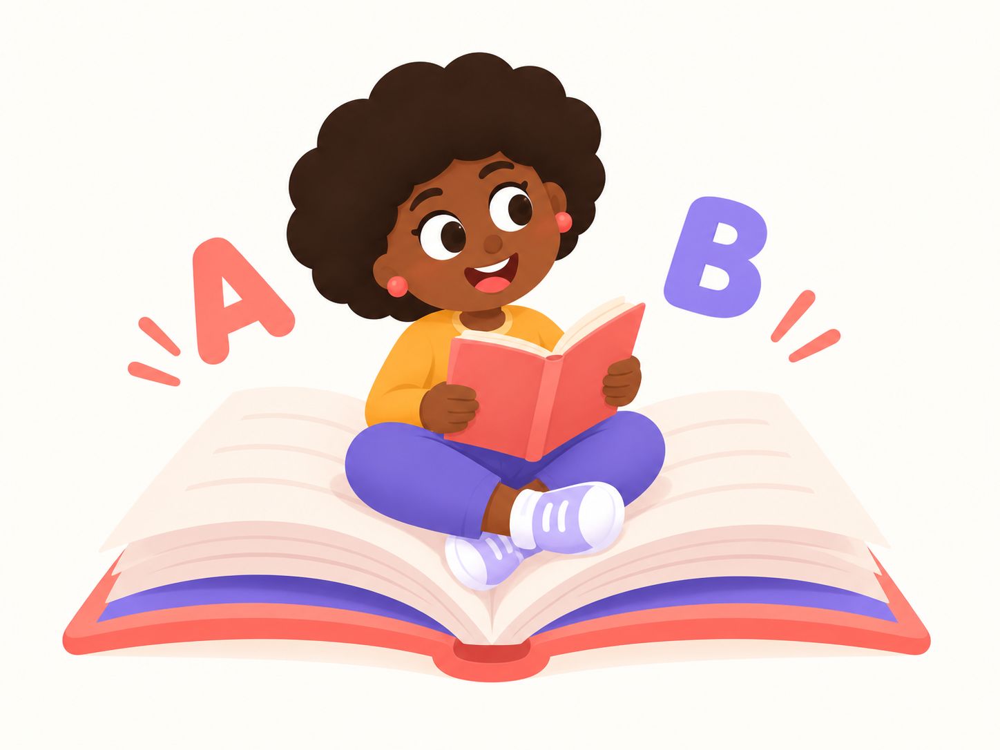 Ama lit, assise sur un grand livre ouvert